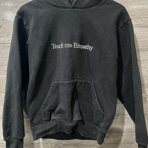 Kevin Abstract Teach Me Empathy Hoodie Mens Small Black Arizona Baby Embroidered